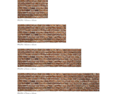 PROFIX cihlové obkladové panely v různých velikostech