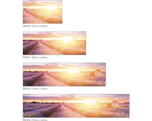 Vícedílný nástěnný obraz s levandulovým polem při východu slunce v různých velikostech