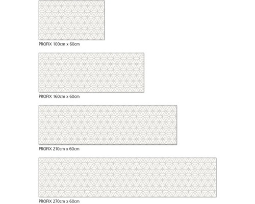 Různé velikosti podložek Profix s geometrickým vzorem