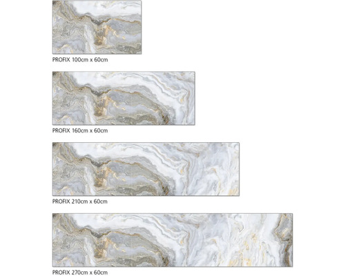 Stěnové panely PROFIX se vzhledem mramoru v různých velikostech