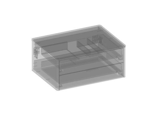 Elektronická skříňka s průhledným víkem