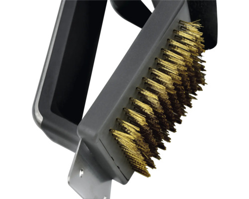 Kartáč na gril s mosaznými štětinami a rukojetí