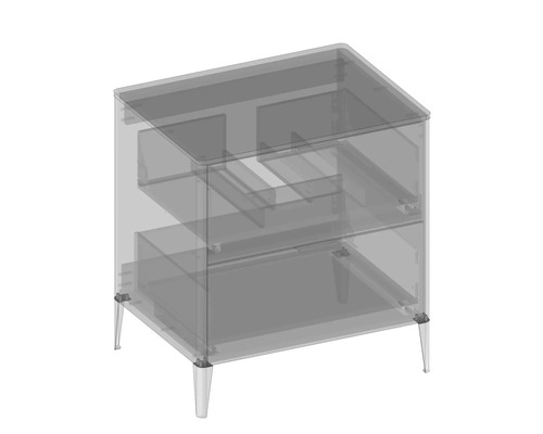 Skříňka pod umyvadlo se zásuvkami a nožičkami