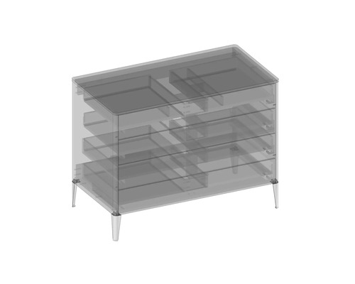 Skříňka pod umyvadlo s několika zásuvkami