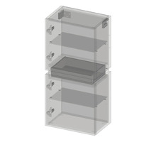 Koupelnová závěsná skříňka Devo Viva 2.0 levá dub halifax bílý 40 x 84 x 26 cm VV2-S2D1SL40x26-P29