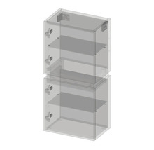 Koupelnová závěsná skříňka Devo Viva 2.0 levá dub halifax bílý 40 x 84 x 26 cm VV2-S2DL40x26-P29