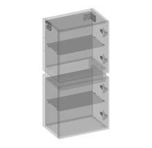 Koupelnová závěsná skříňka Devo Viva 2.0 pravá dub halifax bílý 40 x 84 x 26 cm VV2-S2DP40x26-P29