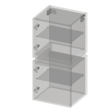 Koupelnová závěsná skříňka Devo Viva 2.0 levá dub bílá 40 x 84 x 35 cm VV2-S2DL40x35-P29