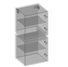 Koupelnová závěsná skříňka Devo Viva 2.0 pravá dub halifax bílý 40 x 84 x 35 cm VV2-S2DP40x35-P29