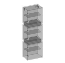 Koupelnová skříňka vysoká Devo Viva 2.0 levá dub halifax bílý 40 x 127 x 26 cm VV2-S3D2SL40x26-P29