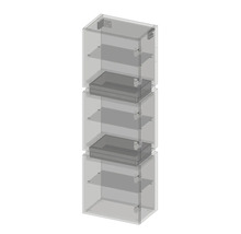 Koupelnová skříňka vysoká Devo Viva 2.0 pravá dub halifax bílý 40 x 127 x 26 cm VV2-S3D2SP40x26-P29