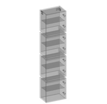 Koupelnová závěsná skříňka Devo Viva 2.0 pravá dub halifax bílý 40 x 170 x 26 cm VV2-S4DP40x26-P29