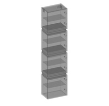 Koupelnová skříňka vysoká Devo Viva 2.0 pravá dub halifax bílý 40 x 170 x 26 cm VV2-S4D3SP40x26-P29