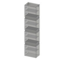 Koupelnová skříňka vysoká Devo Viva 2.0 levá dub halifax bílý 40 x 170 x 26 cm VV2-S4D3SL40x26-P29
