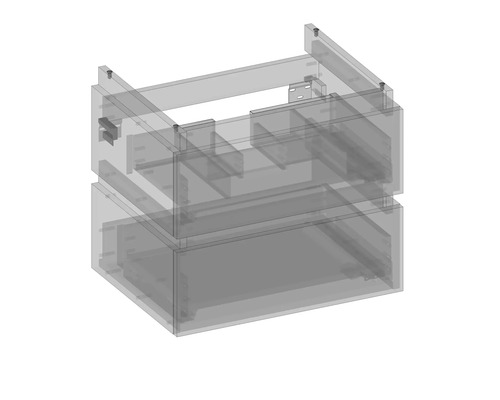Skříňka pod umyvadlo se dvěma zásuvkami