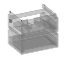 Koupelnová skříňka pod umyvadlo Devo Viva 2.0 zelená matá 59 x 51 x 44 cm VV2-SU2S59x51-F77