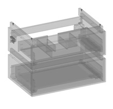 Koupelnová skříňka pod umyvadlo Devo Viva 2.0 dub halifax bílý 69 x 51 x 44 cm VV2-SU2S69x51-P29