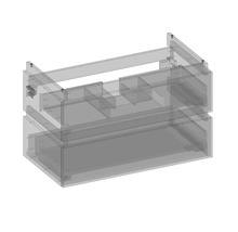 Koupelnová skříňka pod umyvadlo Devo Viva 2.0 dub halifax bílý 84 x 51 x 44 cm VV2-SU2S84x51-P29