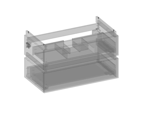 Skříňka pod umyvadlo se dvěma zásuvkami do koupelny