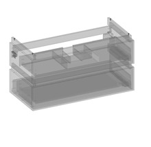 Koupelnová skříňka pod umyvadlo Devo Viva 2.0 zelená matná 97 x 51 x 44 cm VV2-SU2S98x51-F77