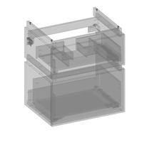 Koupelnová skříňka pod umyvadlo Devo Viva 2.0 bílá matná 59 x 66 x 44 cm VV2-SU2S59x66-F83