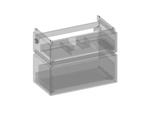 Skříňka pod umyvadlo se dvěma zásuvkami