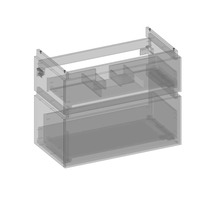 Koupelnová skříňka pod umyvadlo Devo Viva 2.0 dub halifax bílý 84 x 66 x 44 cm VV2-SU2S84x66-P29