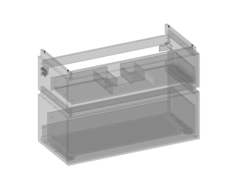 Spodní skříňka koupelnového nábytku se dvěma zásuvkami