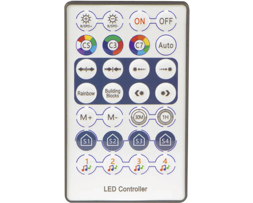 LED ovladač s různými ovládacími tlačítky