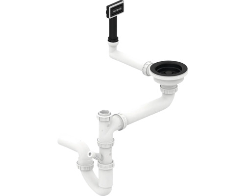 Dřezová výpustná souprava s excentrickým ovládáním a sifonem