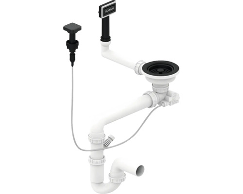 Umyvadlová výpustná souprava se zátkou a přepadem