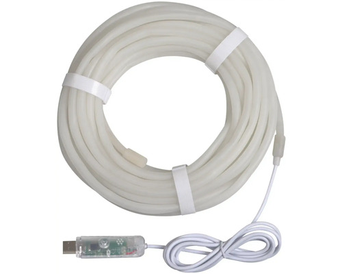 LED světelný had s USB konektorem, stočený