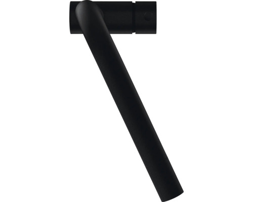 Černé nástěnné svítidlo s nastavitelným ramenem.