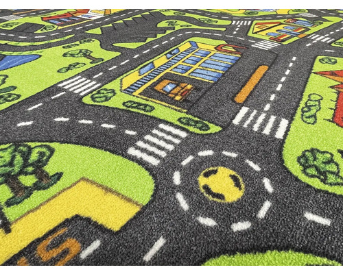 Hrací koberec s ulicemi a domy