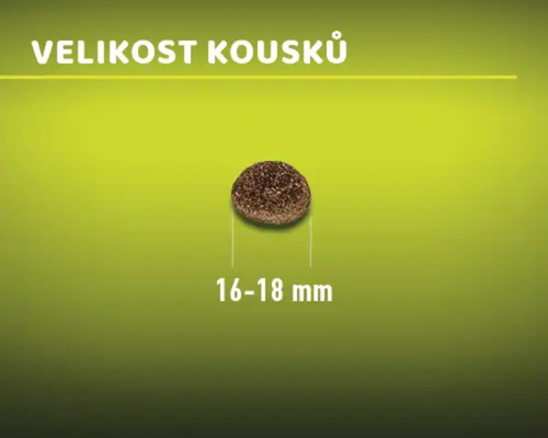 Velikost kousku 16 až 18 milimetrů