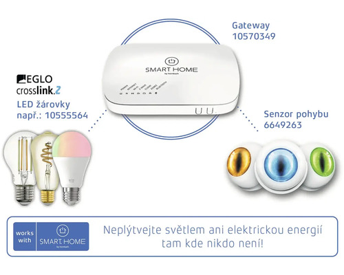 Systém chytré domácnosti s bránou, LED světly a senzorem pohybu