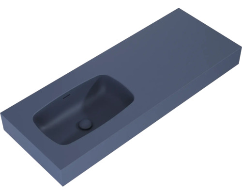 Umyvadlová deska z litého minerálu s obdélníkovým tvarem a integrovanou umyvadlovou mísou