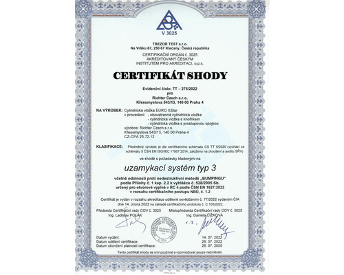 Certifikát shody