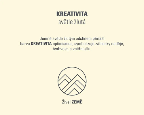 Symbol kreativity: symbolizuje optimismus, naději, tvořivost a vnitřní sílu.