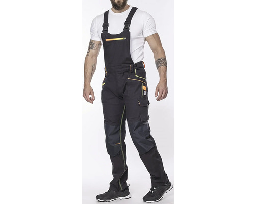 Pracovní kalhoty s laclem s kapsami a nastavitelnými popruhy