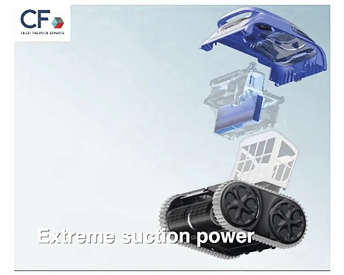 Rozložený pohled na čisticího robota pro bazény