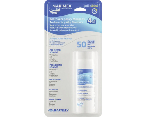 Testovací proužky Marimex 4 v 1 pro stanovení hodnot vody v bazénech