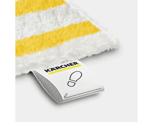 Logo Kärcher se symbolem stopy na návleku na čištění podlahy