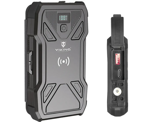 Přenosný posilovač baterie s LED displejem a funkcí bezdrátového nabíjení