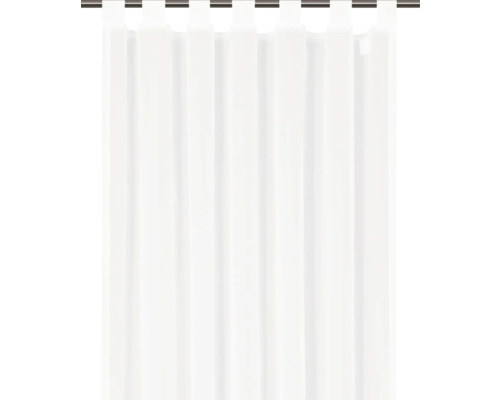 Bílá závěs se smyčkami pro dekoraci oken