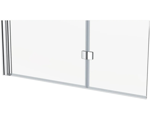 Detail sprchového koutu s pravým sklem a madlem