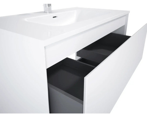 Skříňka pod umyvadlo s otevřenými zásuvkami do koupelny