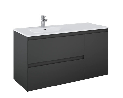 Umyvadlová skříňka se dvěma zásuvkami, skříňkou a umyvadlem včetně baterie