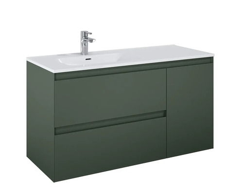 Skříňka pod umyvadlo se dvěma zásuvkami, jednou skříňkou a umyvadlem