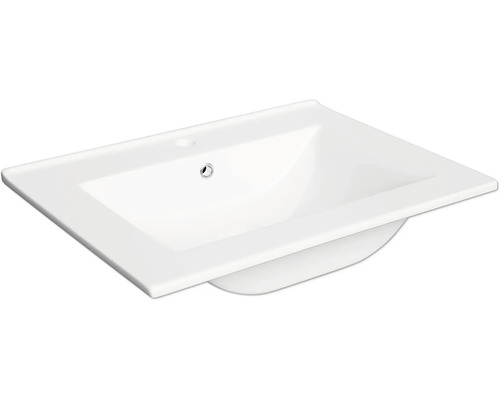 Bílé keramické umyvadlo do koupelny